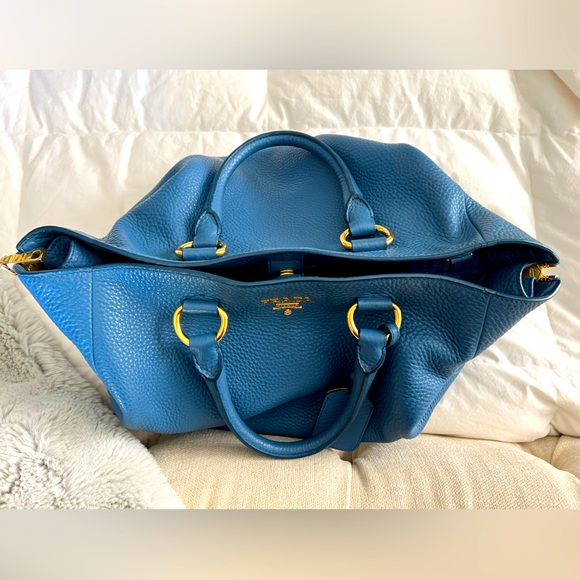 Prada BN2522 Vitello Daino Leather Cobalt - Picture 11 of 15